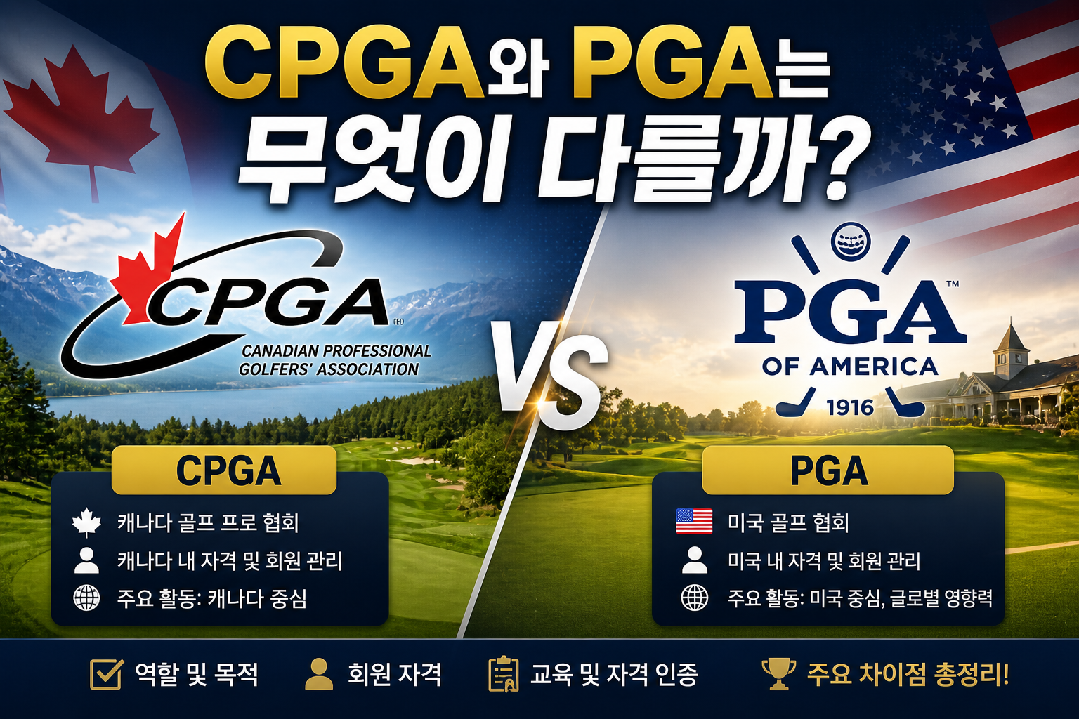 🏌️♂️ PGA vs CPGA 차이(왜 PGA는 매주 열리고 CPGA는 아닐까?)