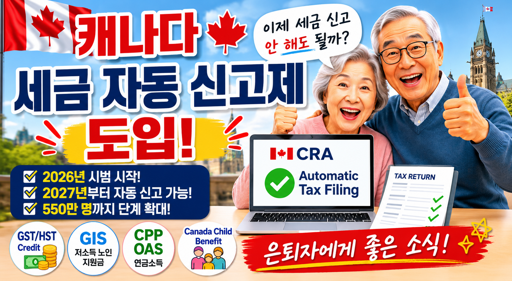 캐나다 세금 자동 신고제 도입! 이제 세금 신고 안 해도 될까?