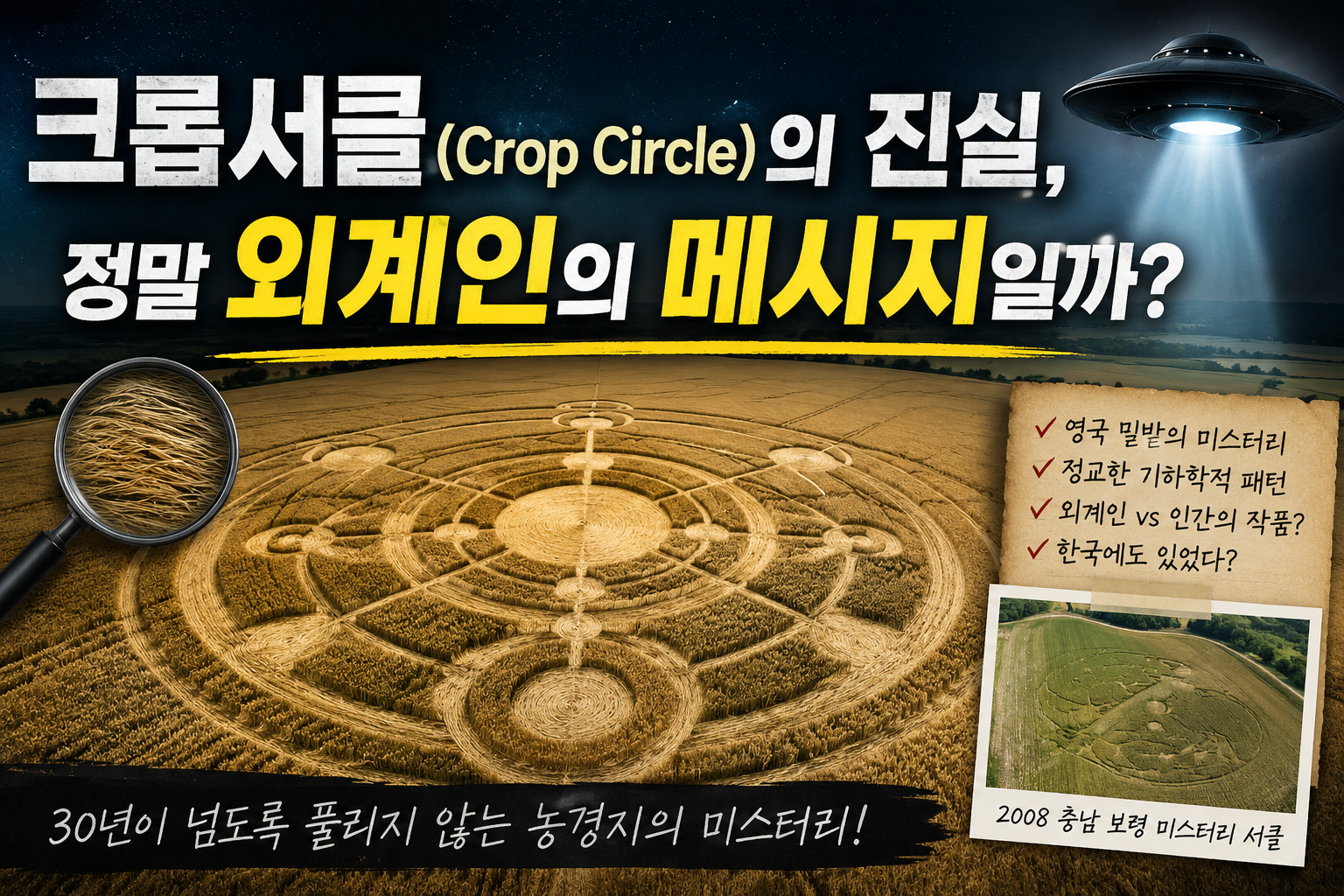 크롭서클(Crop Circle)의 진실, 정말 외계인의 메시지일까?